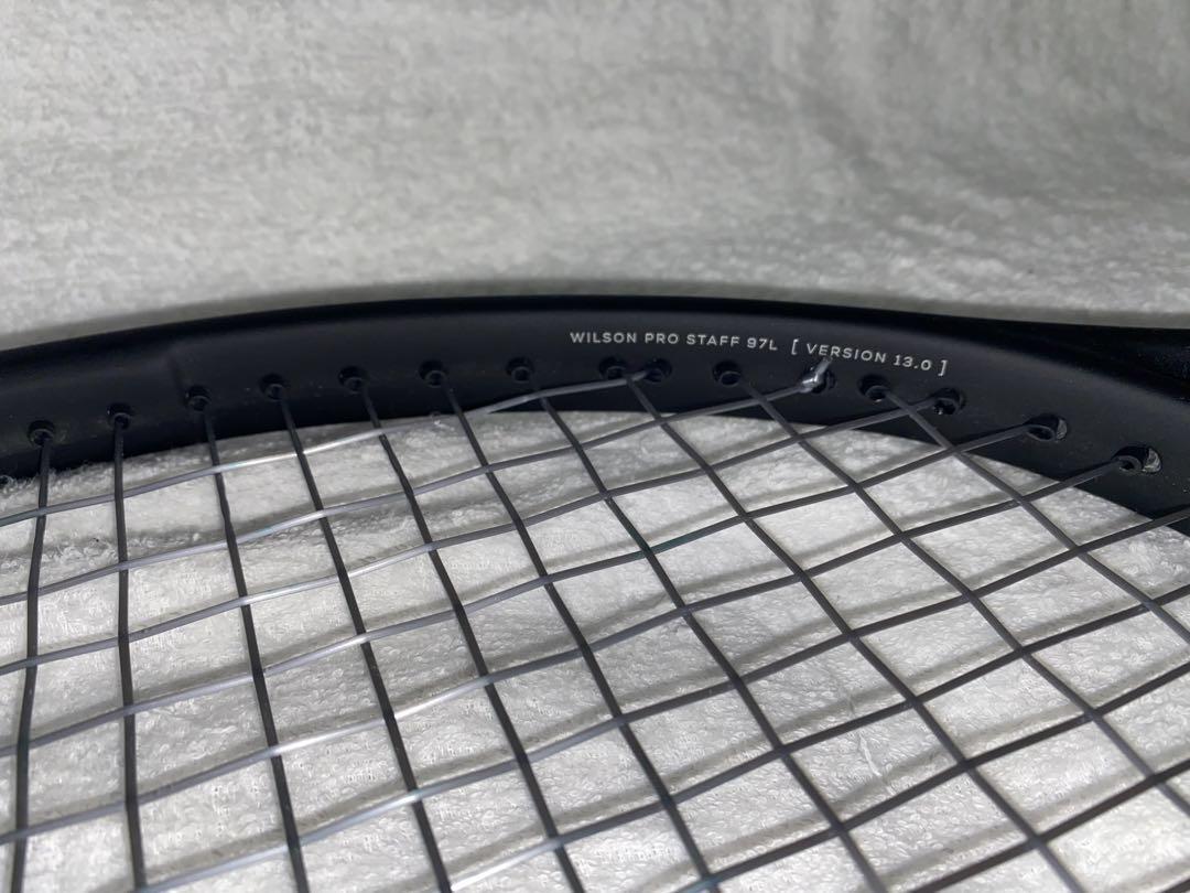 Wilson PROSTAFF 97L V13 G2 4 1/4 tennis racket Black Used Very 