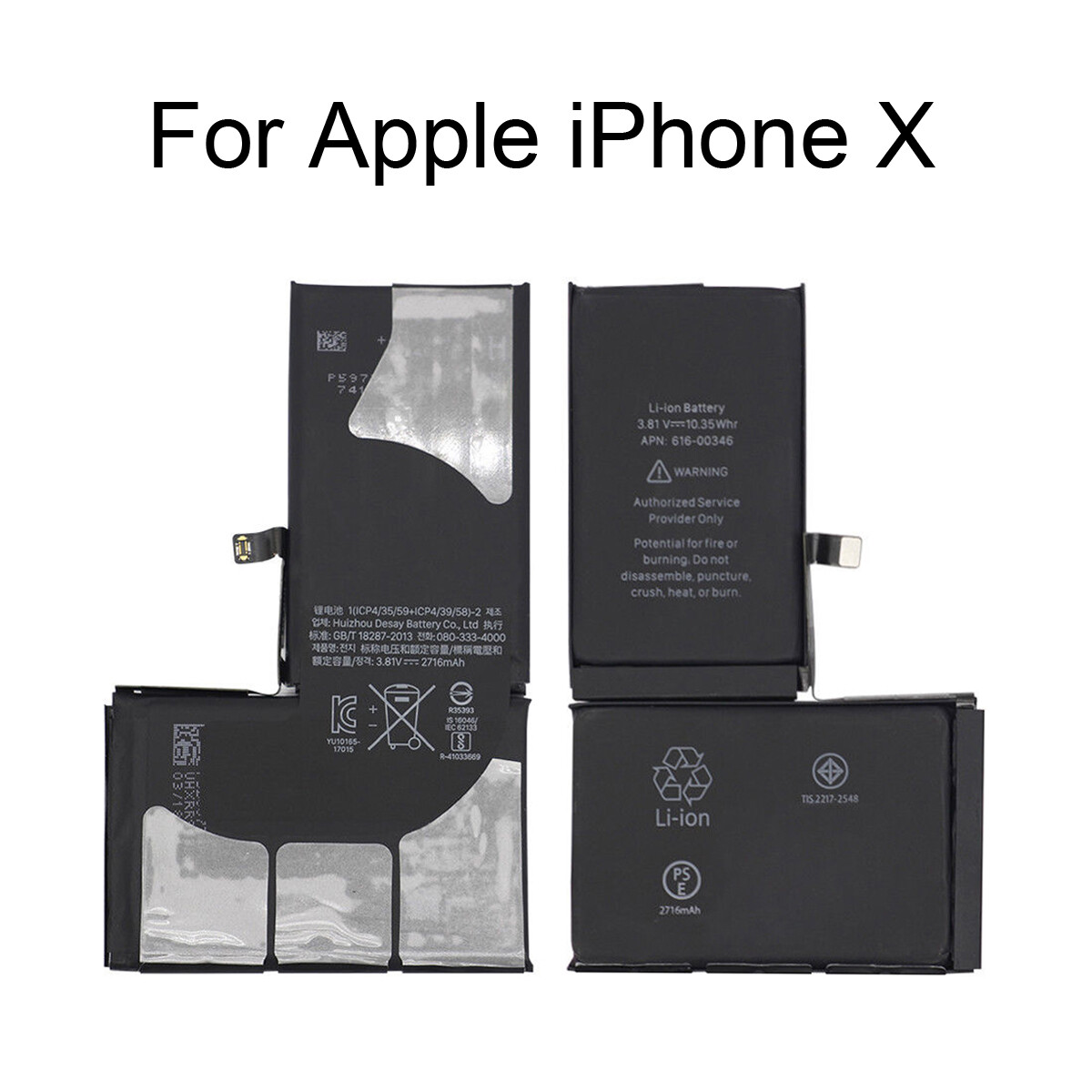 Apple iPhone X XR XS XS Max Li-ion Internal Battery Replacement