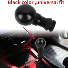 Universal JDM Round Ball Black Aluminum Automatic Gear Shift Knob Lever Shifter