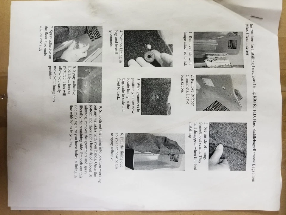 Harley Davidson SADDLEBAG 线套件 1193 - 2004/所有巡回赛,除了 CVO 型号  — 第 2/4 张图片