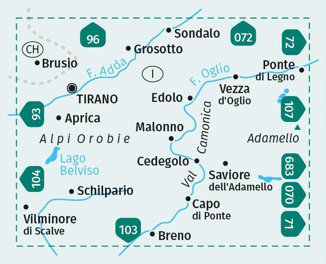 Thumbnail - Kompass Wanderkarte 94 Edolo, Aprica, Ponte Di Legno, Val Camonica
