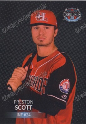 2017 Hickory Crawdads Preston Scott RC Rookie Rangers