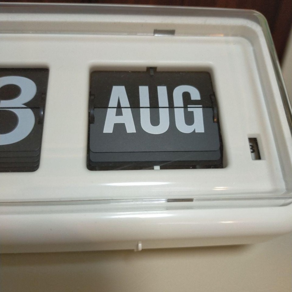 TWEMCO Desktop Wall Clock Analog Flip Clock BQ-38 Retro Calendar, From ...