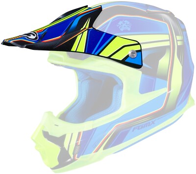 HJC FG-MX Helmet Replacement Visor Peak Piston MC-2 Blue/Yellow
