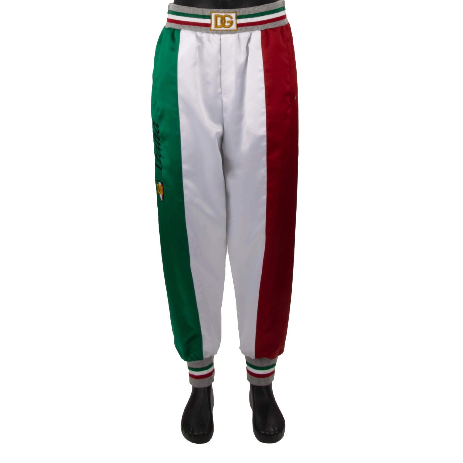 Спортивные брюки с логотипом DOLCE - GABBANA DG Italia и флагом Италии зеленый белый красный 50 М L 108890₽