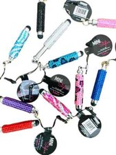 Lot of 432 Mini Touch Screen Stylus Bling Pens Assorted Color and Styles