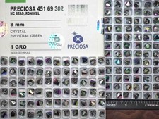 Czech Bicone Crystal Beads Crystal Vitrail Green coated 8mm Rondelle Diamond