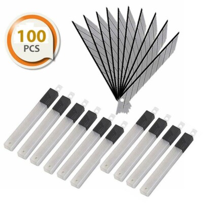 100Pcs Blades Replacement 30 Degree 9mm Carbon Steel Snap-off for OLFA Knife