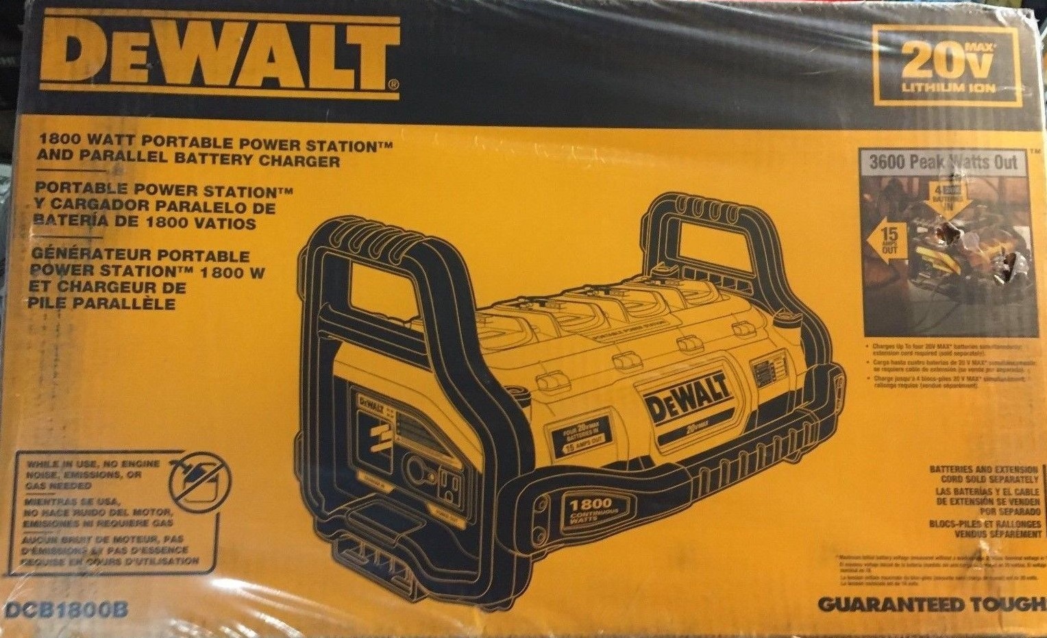 DeWalt DCB1800B 1800 watt Power Station parallel battery charger 20/60 volt flex