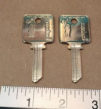 Medeco Patriot genuine blank uncut square headed keys, qty. 2 for 1 price - New