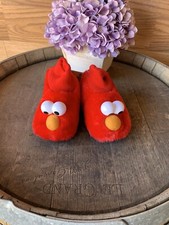 Elmo Toddler Boys/Girls Slippers Plush House Shoes - 9/10 Red Puppet Sock 4