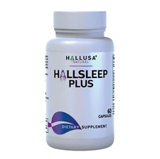 HALLSLEEP - Sleep aid pills, Melatonin, Magnesium Citrate & Ashwagandha, 60 Caps