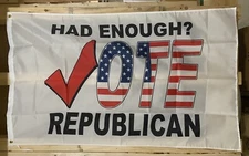 Republican Flag FREE SHIP Save America Vote Red Wave November USA Sign 3x5’