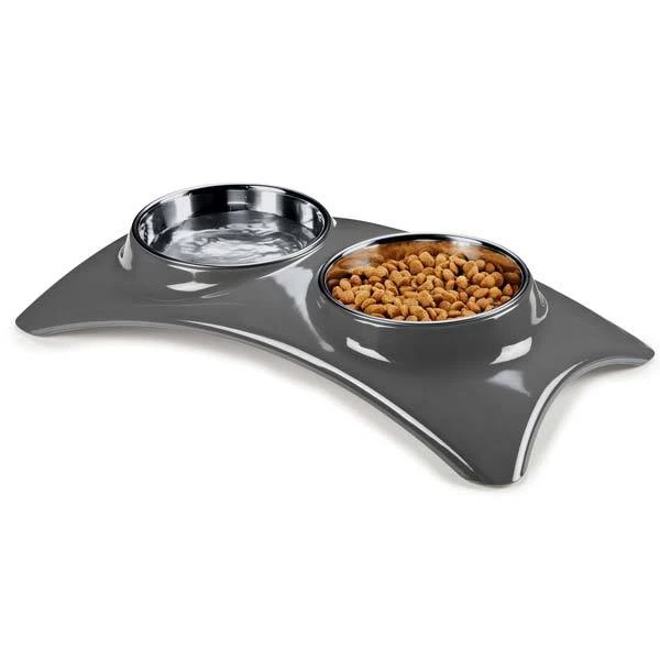 Comedores para perros Arc Melamine 2 cuencos conjuntos de 12 oz elige el color azul púrpura gris  Foto 2 de 4