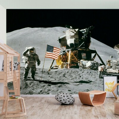 Mondlandung Cosmo Sterne Himmel Weltraum Licht Tapete Wandbild Foto Schlafzimmer Deko