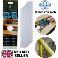 Clear Anti Slip Grip Adhesive Tape - Non Skid Strips for Stairs Flooring Steps 
