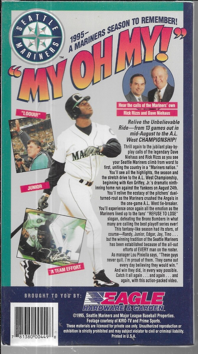 My Oh My! MLB Seattle Mariners American League Champs VHS 1995 New