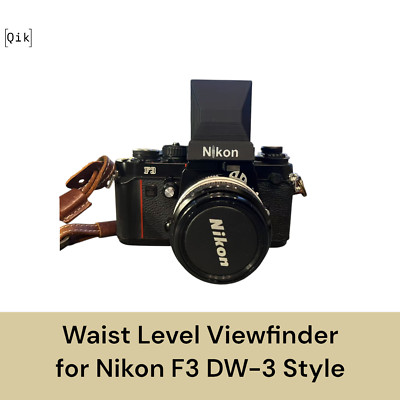 Waist Level Viewfinder for Nikon F3, DW-3 Style, 3D Printed, Snap on Mounting