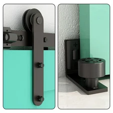 4-20FT Sliding Barn Wood Door Hardware for Wooden Door & Adjustable Floor Guide