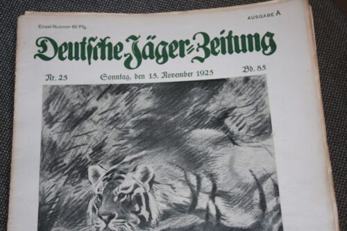 Zeitung 21 Deutsche Jägerzeitung Deutsches Reich 1926 Stock Pistole Berlin - Zdjęcie 1 z 8