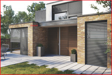 Jalousie Außenjalousie Raffstore C-80 nach Maß mit Elektro Funk Sonnenschutz