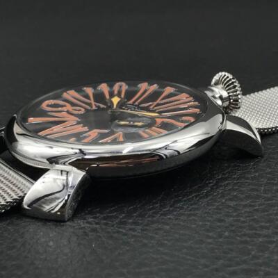Wristwatch GaGa Milano Manuale 46 5080 Silver Orange Black Dial S