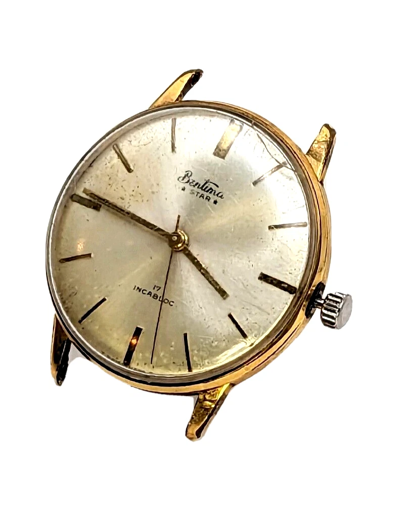 Bentima Star Incabloc Men s Swiss Watch 17 Jewels No Strap VTG WORKS READ