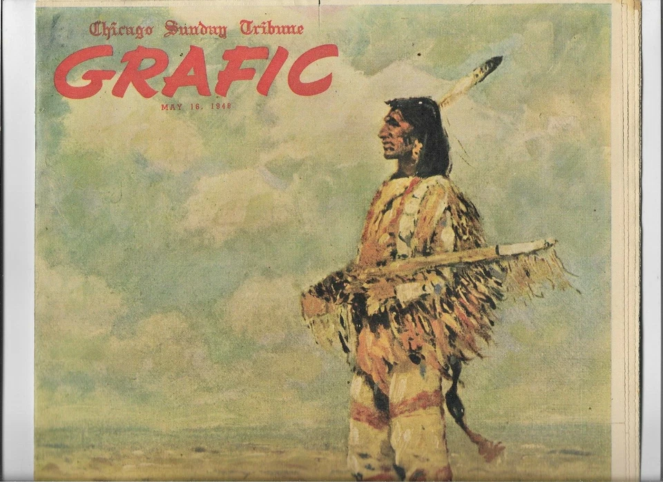 Chicago Grafic 1948 FREDERIC REMINGTON COVER FALCONS FLY FOR RAF beautiful ads - Image 2 of 4