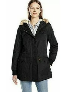 black levis fur jacket