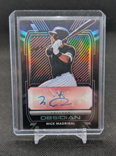 Nick Madrigal 2021 Panini Chronicles Obsidian #15/25 Red RC Auto White Sox #O-NM