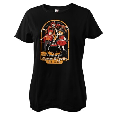 Steven Rhodes Damen T-Shirt Curses & Spells For Kids Girly Tee DTR-5-SR019-DTF85