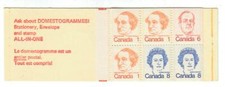 Canadá SC-BK 74b 1967-73 edición de caricatura, papel FL-Folleto de 6-M-NH