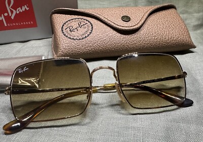 Ray Ban  Sollenbrille Rectangle  RB1969 914751 54mm  gold bran verlaufend NEU