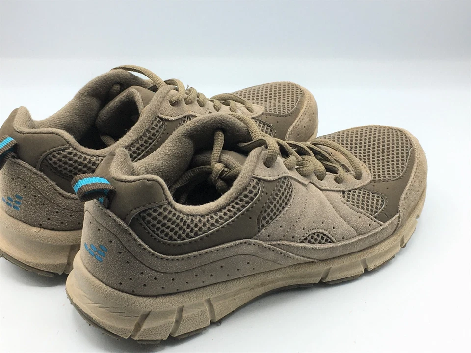 ZAPATILLAS DEPORTIVAS BCG Mujer Cuero Marrón Taupe Zapatos para Caminar 6 M Cordones Foto 3 de 4