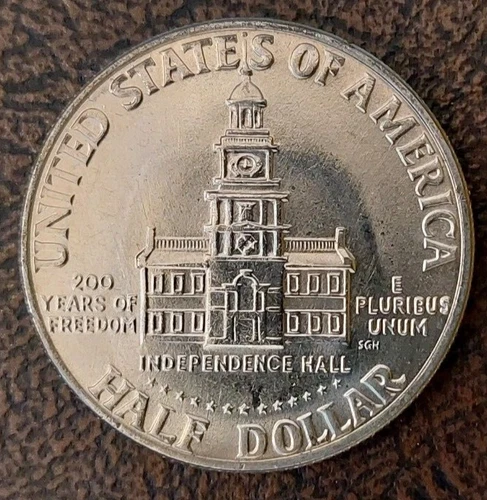 1976 D Kennedy Half Dollar - AU - Nice Coins ***FREE SHIPPING*** - 0215