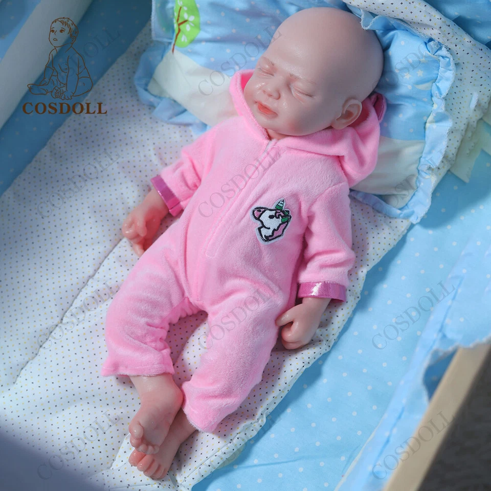 COSDOLL 18.5" Drink-Wet Girl Doll 6.13LB Soft Silicone Newborn Reborn Baby Dolls - Image 3 of 4