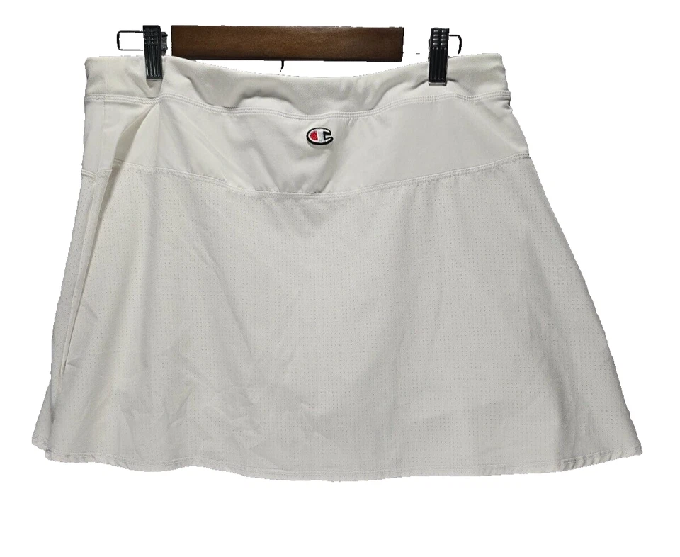 Champion Size XL Elastic Waist Stretch Active Polyester Spandex WHITE Skort - Image 3 of 4
