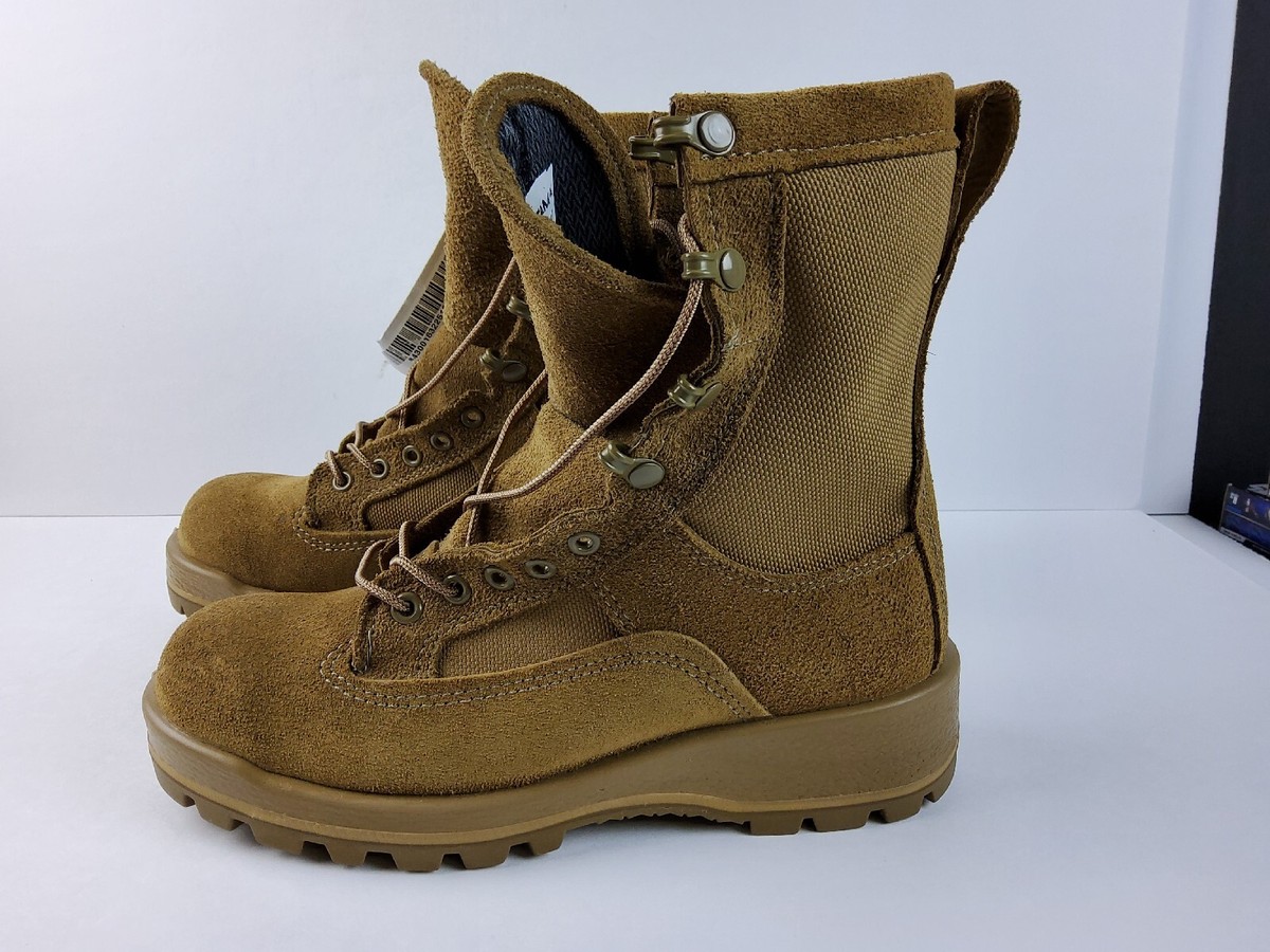 McRae Footwear Womens Combat Boots Brown Leather US Army
