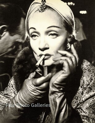 1955 Vintage RICHARD AVEDON Actress MARLENE DIETRICH Smoking Duotone Photo Art