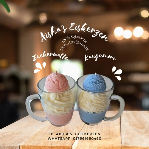 duftkerze dessertkerze Duftkerzen eiskerze  Geschenkidee kaugummi duft