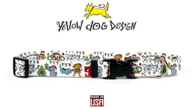 Yellow Dog Design CHRISTMAS Collar Puppy Dog Party S M L