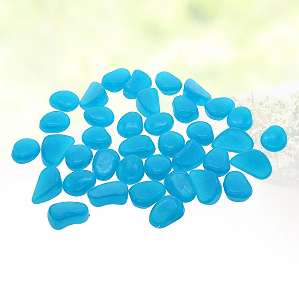  100 Piezas Guijarros Luminosos Iluminar Piedras Acuario Brillante Luminiscente Foto 3 de 4