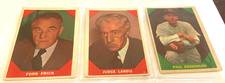 1960 Fleer Baseball Greats Lot (3) Judge Landis #64 Ford Frick #74 Paul Derringe