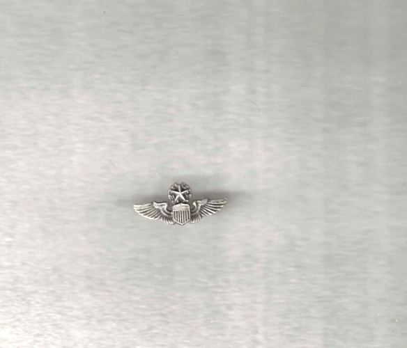 RARE WW2 US ARMY AIR CORPS SWEETHEART STERLING COMMAND PILOT 1” WINGS N.S. MEYER