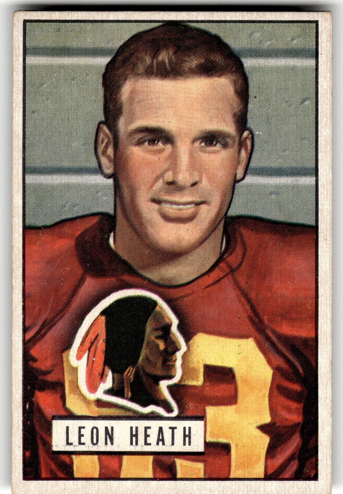 Leon Heath #106 Football Cards 1951 Bowman trading card — raw and PSA graded price guide