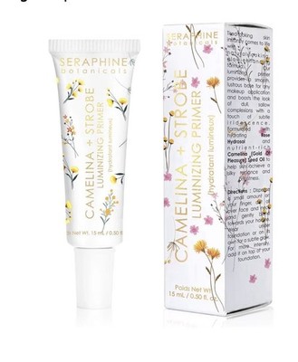 Seraphine Botanicals Camelina + Strobe Luminizing Primer Peach Glow 0.5oz Sealed
