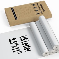 Thermal Printer Paper 4 Rolls 8.5x11 Inch US Letter Size QuickDry