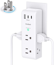 Surge Protector Outlet Extender with Rotating Plug, Multi Plug Wall Outlet 6 A