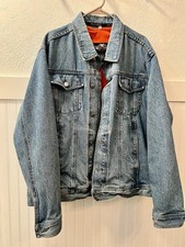 Harley Davidson Denim Jacket Removable Fleece Lining Men's XL