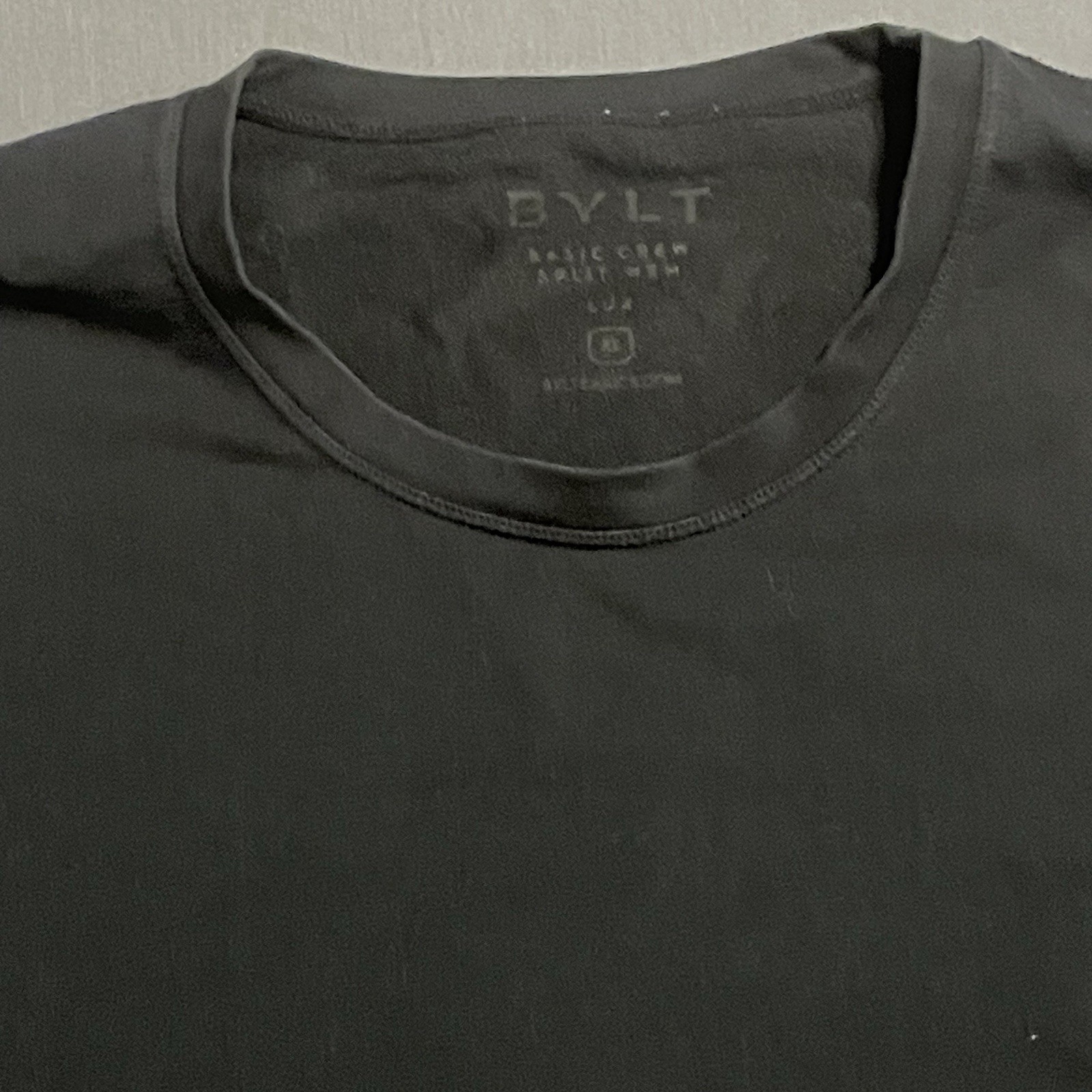 BYLT Basics Basic Crew Split Black Mens Short Sle… - image 2